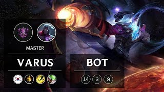 Varus ADC vs Sivir - KR Master Patch 9.5