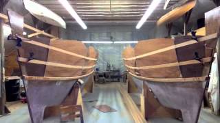MON TIKI: Montauk's Charter Sailing Catamaran, March in the boat-shop