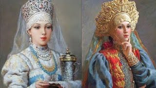 Русские красавицы кисти художника Владислава Нагорнова / Russian beauties Vladislav Nagornov  / HD