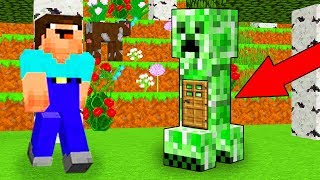 НУБИК СДЕЛАЛ ДОМ В КРИПЕРЕ! КАК ЖИТЬ В МОБАХ В МАЙНКРАФТ! (МИРОВОЙ РЕКОРД!)