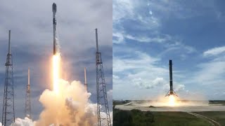 SpaceX Transporter-5 launch and Falcon 9 first stage landing