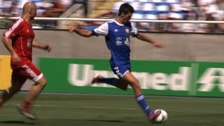 Djokovic en crampons avec les ex-stars du foot brésilien