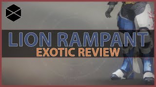 Destiny 2 Lion Rampant Review! (Titan Exotic Leg Armor)
