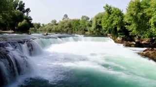 Manavgat Selalesi (Waterfall) Antalya, Turkiye (Turkey) (high view) HD HQ