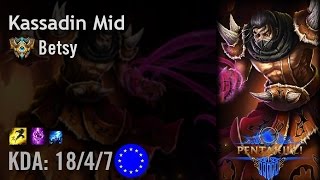 Kassadin Mid vs Veigar - Betsy - EUW Challenger Patch 6.14