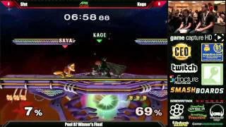 Apex 2014 Melee - Pool D7 Winner's Finals - SFAT (Fox) vs Kage (Ganondorf)
