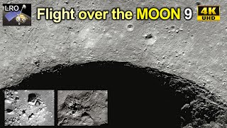 Flight over the Moon 9. Flying over lunar surface ️ 4k video