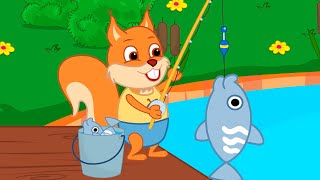 Famille d'Écureuil - J'ai attrapé un poisson trophée Animé 2023 en Français
