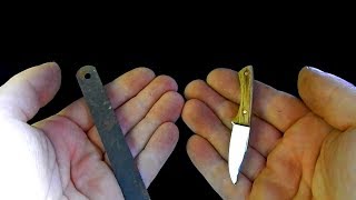 TURNING AN OLD METAL SAW INTO A BEAUTIFUL SHARP LITTLE KNIFE