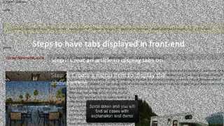 Joomla! 1.7 - JA Tabs plugin