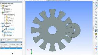 parametric pseudo geneva wheel animated in T-Flex CAD