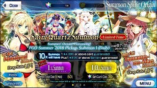 Fate/Grand Order part 357: 50 Summon Tickets on the Summer 2018 gacha