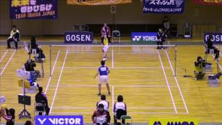 縣 涼介（愛知）vs 栗山 寿一（大分）6年1回戦 全国小学生バド2016
