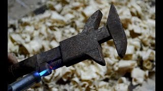 Old adjustable wrench restoration