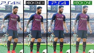 Pro Evolution 2019 | PS4 vs PS4 Pro vs One X vs One | 4k Graphics Comparison