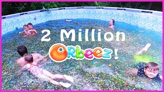 ?SWIMMING IN A FAMILY SIZE POOL OF ORBEEZ!!!? | Sam & Nia