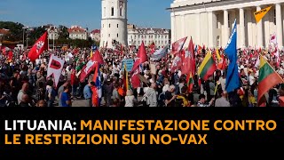 Lituania: manifestazione contro le restrizioni sui no-vax
