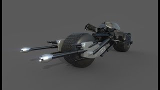 Batpod 3dmodel animation - Batman - Blender - Substance Painter
