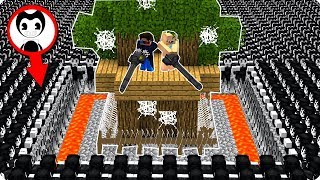 НУБ И ПРО ПОСТРОИЛИ 100% БУНКЕР ДОМ ПРОТИВ 10000 БЕНДИ В МАЙНКРАФТ НУБИК В MINECRAFT
