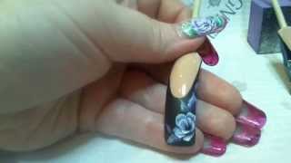 Художественная роспись ногтей ( френч).Nail art painting