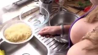 Hot Mom Seducing Son In Kitchen