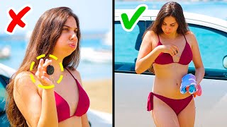 AWESOME BEACH LIFE HACKS! | 23 Ideas to survive this summer