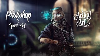 Photoshop Speed Art Soldier ? of the future ?