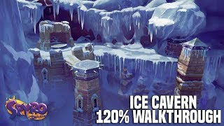 Spyro The Dragon - Ice Cavern 120% Walkthrough (Dragons, Gems & Eggs)