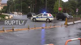 Italy: Cars submerged, streets flooded after heavy rain in Palermo