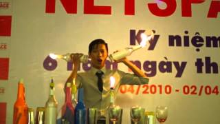 biểu diễn bartender lửa đẳng cấp