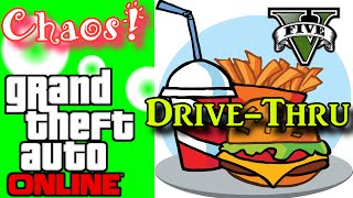 GTA 5 Online - Fast Food Drive Thru Chaos, Funny Moments, Fighting & More [GTA V Gameplay]