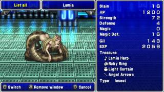 Bestiary from Final Fantasy IV (PSP, The Complete Collection)