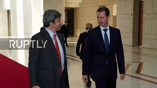 Syria: UAE FM meets Assad during first visit to Damascus in over a decade *STILLS*