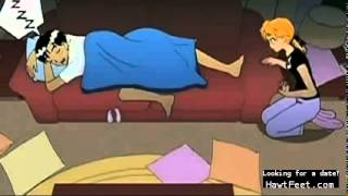 Canadian Cartoon F/M Foot Tickling scene
