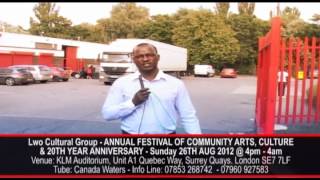 Lwo Cultural Group 26th Aug 2012 LONDON UK