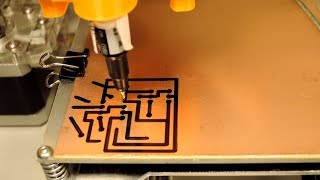 Рисование платы маркером на 3D принтере