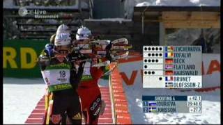 Massenstart der Damen in Antholz am 25.01.2009