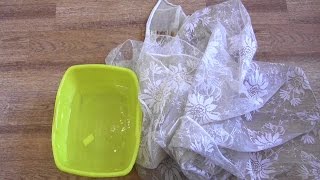 Как отстирать КУХОННУЮ ТЮЛЬ от жирных пятен