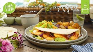 Scharfe Halloumi Wraps | Vegetarische Rezepte