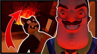 BURNING THE BEAR, GUN & BASEMENT ENDING!! | Hello Neighbor