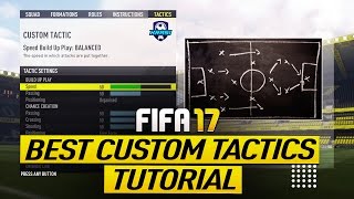 FIFA 17 BEST CUSTOM TACTICS TUTORIAL - BEST ATTACK & BEST DEFENSE - TIPS & TRICKS