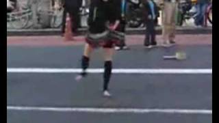 Crazy japanese girl dancing to speedcore