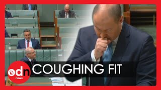 Australian Politician Josh Frydenberg Has Coughing Fit in Parliament
