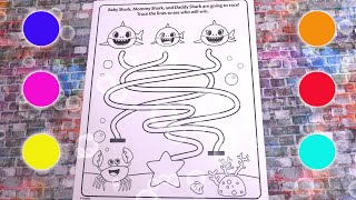 Coloriage et Activité Baby Shark Coloring Book