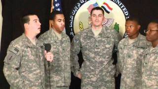 WATCH SPC Jones, PFC Hill, 1LT Generazio, SSGT Dubose, SPC Adams in Baghdad