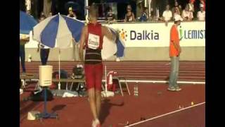 European junior champion Zigismunds SIRMAIS latvia, 81.53m CR