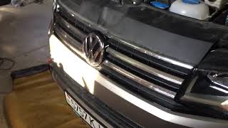 Как снять бампер с vw t6