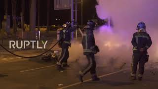 Spain: Massive "botellon" open-air party in Barcelona ends in clashes