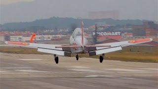 Aterrizajes Mudry CAP 10B; Piper PA-28 y Beech T-34A