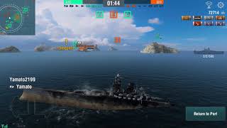 World Of Warship Blitz Yamato Gameplay